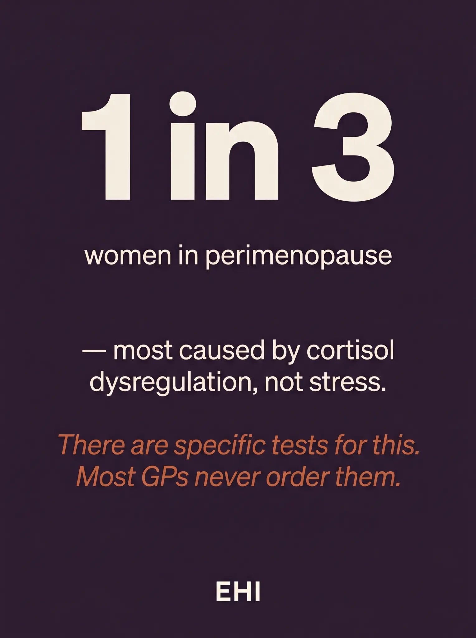 1 in 3 women in perimenopause