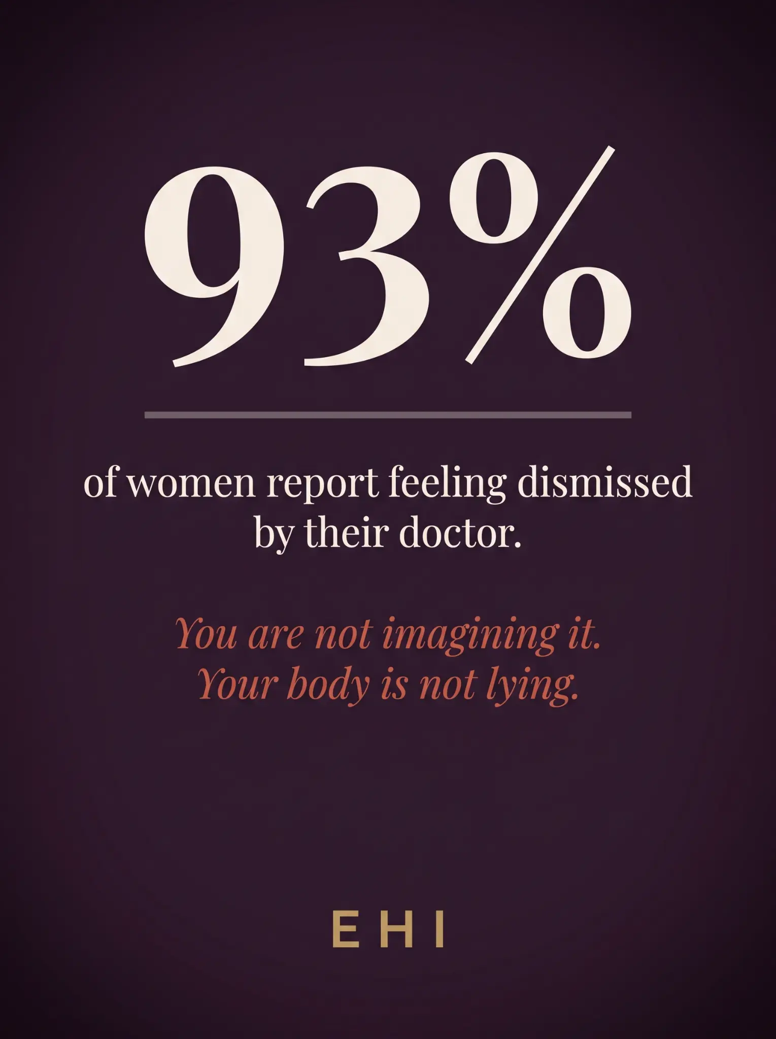 93% of women feel dismissed by their doctor